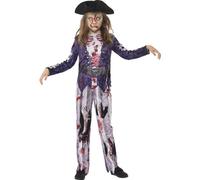 Smiffys Deluxe Jolly Rotten Pirate Girl Costume, Blue (Size L)