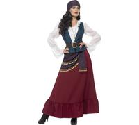 Smiffys Deluxe Pirate Buccaneer Beauty Costume, Purple (Size L)