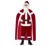 Smiffys Deluxe Santa Claus Costume with Trousers, Red (Size L)