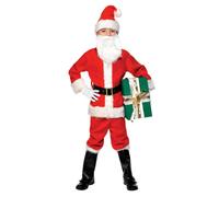 Smiffys Deluxe Santa Costume & Beard, Red (Size S)