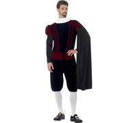 Smiffys Deluxe Tudor Lord Costume, Black (Size M)
