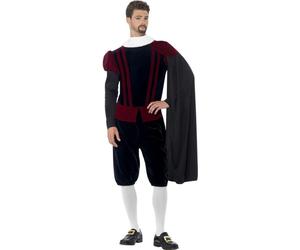 Smiffys Deluxe Tudor Lord Costume, Black (Size M)