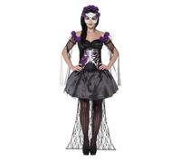 Smiffys Día de los Muertos Señorita Muertos Adulto Mujer Disfraz Halloween 43737