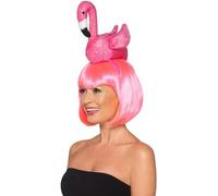 Flamenco Rosa Diadema para Mujer - Diversión Tropical Pájaro Accesorio de