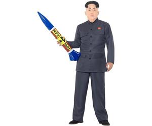 Smiffys Dictator Costume, Grey Trousers & Jacket, Fancy Dress, Adult Dress Up Costumes