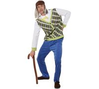 Smiffys Disfraz de anciano, Parte de arriba, pantalones, bastón y sombrero