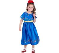 Smiffys Disfraz de artista Frida, para niños, con vestido y diadema