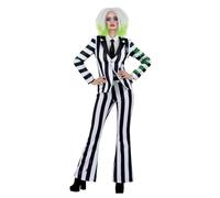 Smiffys Disfraz de Beetlejuice, Chaqueta, pantalones acampanados y corbata | Incluye chaqueta, pantalones acampanados a juego y camisa frontal con lazo adjunto para un aspecto reconocible al instante