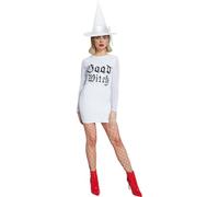 Smiffys Disfraz de bruja buena de Fever, blanco, con vestido Halloween