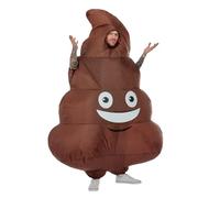 Smiffys Disfraz de caca inflable, Marrón, Traje de una pieza Halloween, Carnaval