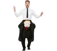 Smiffys Disfraz de camarada a cuestas, Negro, con disfraz de una pieza con piernas simuladas Halloween