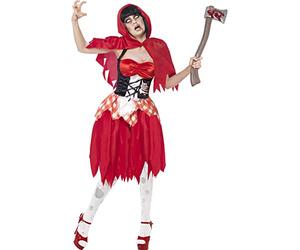 Smiffys Disfraz de Caperucita Roja Zombi Muerto Disfraz de Halloween de Mujer Adulto