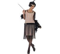 Smiffys 20s Coco Flapper Costume, Pink (Size S)