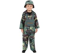 Smiffys Disfraz de chico del ejército, con top, pantalones y mochila Halloween, Carnaval