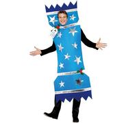 Smiffys Disfraz de Christmas Cracker, Azul, con tabardo Halloween, Carnaval