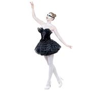 Smiffys Disfraz de cisne negro gótico, Negro, con vestido Halloween, Carnaval