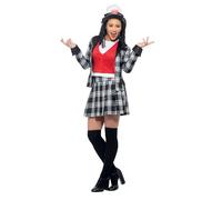 Smiffys Disfraz de Dionne de Clueless Fuera de onda, Negro, con falda, parte de arriba, chaqueta, calcetines hasta la rodilla y sombrero