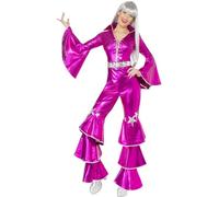 Smiffys 70s Dancing Dream Costume, Pink (Size S)