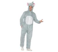 Smiffys Disfraz de elefante, gris, incluye enterizo con capucha