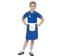 Smiffys Disfraz de enfermera, con vestido y tocado Halloween, Carnaval