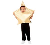 Smiffys Disfraz de estrella brillante para niños pequeños, Dorado, De una sola pieza Halloween, Carnaval