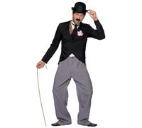 Smiffys Disfraz de estrella de los años 20, con chaqueta, pantalones, chaleco postizo y corbata Halloween, Carnaval