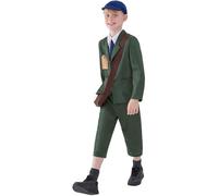 Smiffy's Disfraz de evacuado de la 2ª Guerra Mundial – Verde, abrigo, pantalones, sombrero y bolso