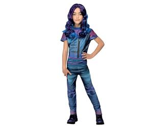 Smiffys Disfraz de Evie de Disney Descendants, Disfraz de una pieza con chaqueta de imitación