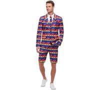Smiffys Disfraz de flamenco vespertino, Azul, con chaqueta, cortos y corbata