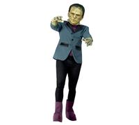 Smiffys Disfraz de Frankenstein, Universal Monsters, Chaqueta, cubrebotas, máscara de látex y guantes de látex