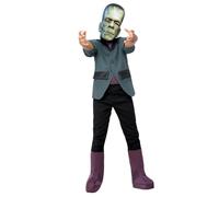 Smiffys Disfraz de Frankenstein, Universal Monsters, Chaqueta, cubrebotas, máscara y guantes de EVA Halloween