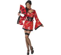 Smiffys Vodka Geisha Costume, Red (Size M)