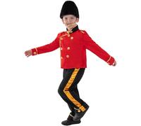 Smiffy's Disfraz de guardia – top, pantalones y gorro alto – Halloween, Carnaval