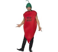 Smiffy's Disfraz de guindilla Rojo con contabardo y gorro – Halloween, Carnaval