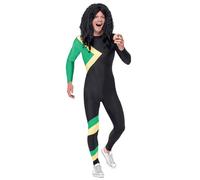 Smiffys Disfraz de héroe jamaicano, negro con mono, disfraz de iconos e ídolos para adultos