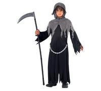 Grim Reaper Disfraz Niños Esqueleto Halloween Oscuro Fantasma