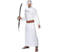 Smiffy's Disfraz Lawrence de Arabia – blanco, túnica, pieza para la cabeza y cinturón – Halloween