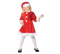 Smiffys Disfraz de Mini Miss Santa, Rojo, con vestido y gorro Halloween, Carnaval