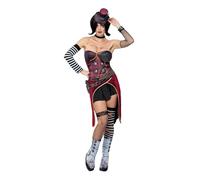 Smiffys Disfraz de Moxxi de Borderlands, Vestido, clip para sombrero, cinturones, brazaletes, medias y cubrebotas
