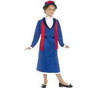 Smiffys Victorian Nanny Costume, Blue (Size M)