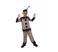 Smiffys Disfraz de payaso vintage oscuro, camiseta para niños, pantalones y sombrero, disfraz de Halloween para niños, disfraces de Halloween