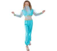 Smiffys Disfraz de princesa árabe, incluye pantalones, top y adorno para la cabeza Halloween, Carnaval