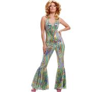 Smiffys Disfraz de reina del baile, multicolor, enterizo con la espalda y los brazos descubiertos