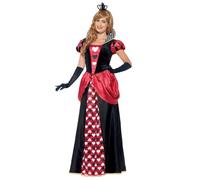 Disfraz De Cuento De Hadas Para Dama Reina De Corazones Rojo Real Tallas S-XXL