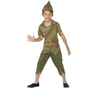 Smiffys Disfraz de Robin Hood, Verde, con sombrero, parte de arriba y pantalón