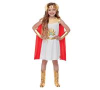 Smiffys Disfraz de She-Ra, Blanco, Vestido, capa, diadema, puños y cubrebotas