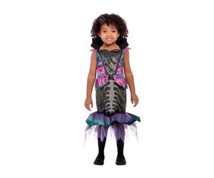 Smiffys Disfraz de sirena oscura para niña pequeña, Morado, Vestido y diadema