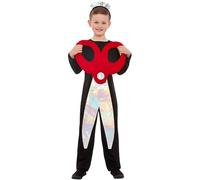 Smiffys Disfraz de tijera, Negro y rojo, Túnica y diadema Halloween, Carnaval