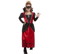 Smiffys Disfraz de vampiro, Negro, con vestido y máscara para los ojos