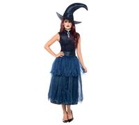Mujer de Lujo Medianoche Bruja Disfraz Espeluznante Hechizo Fiesta de Halloween